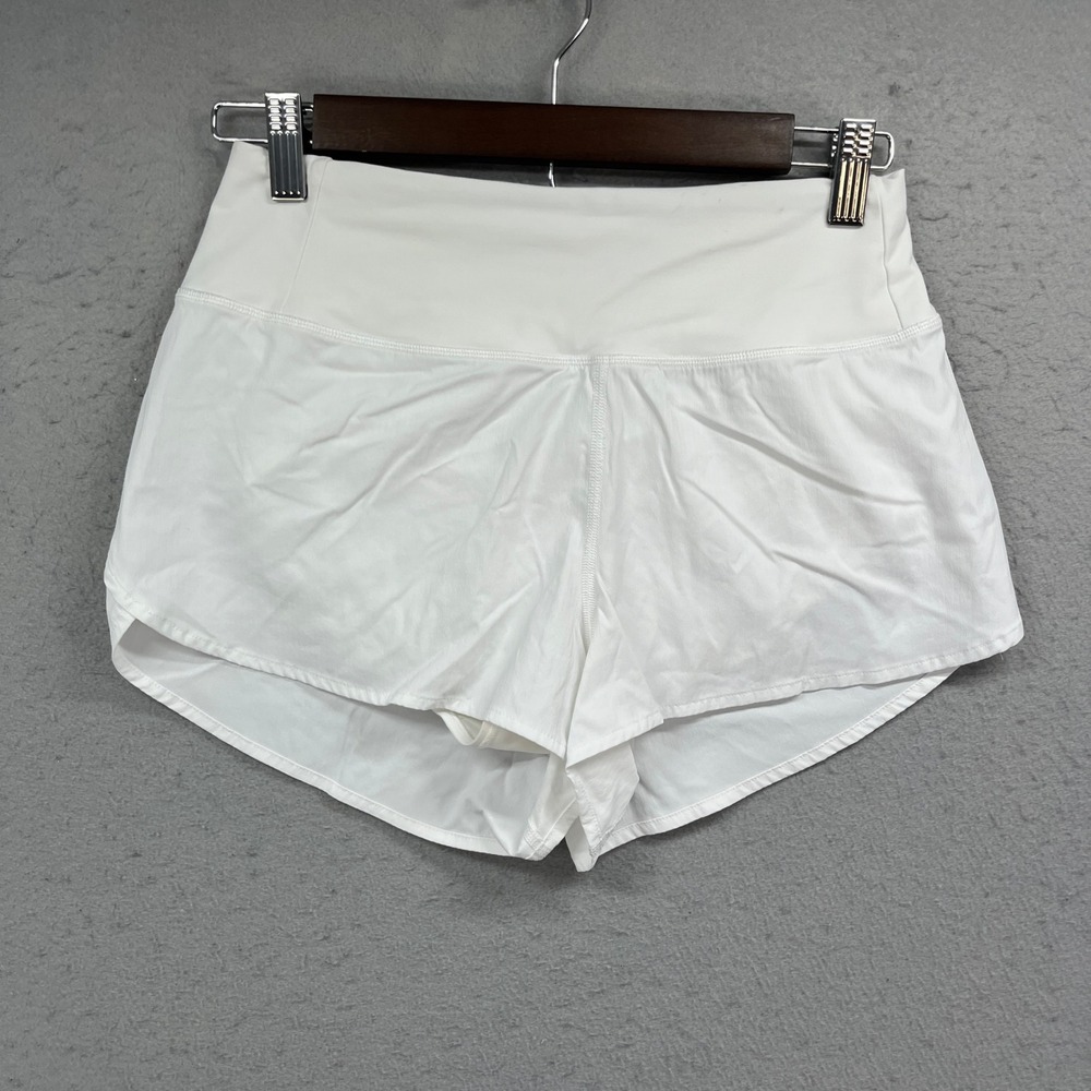 Lululemon Speed Up Short Women XS White Mid Rise 2.5 Activewear Running Athletic